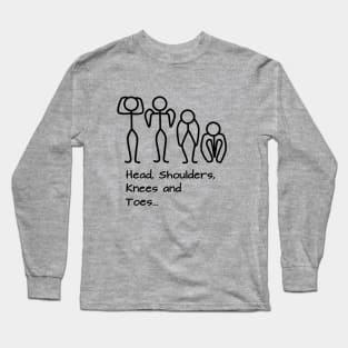 Stickman / Head, shoulders, knees and toes... Long Sleeve T-Shirt